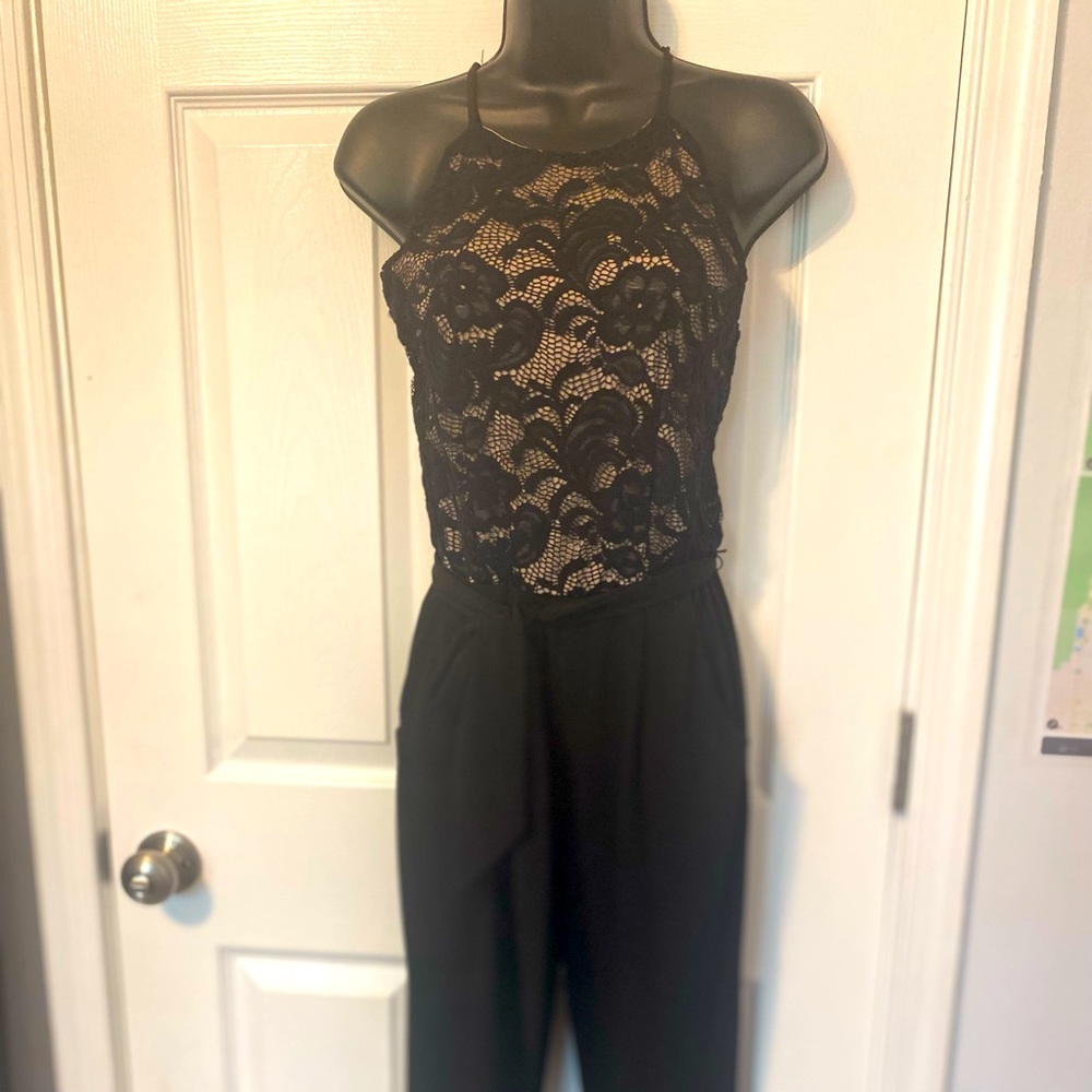 Black jumper with lace